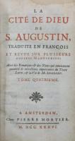 LA CITÉ DE DIEU DE S. AUGUSTIN, TRADUITE EN FRANCOIS 全4巻揃 聖アウグスティヌス 神の国