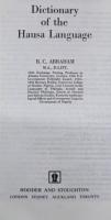 Dictionary of the Hausa Language ハウサ語辞典 辞書