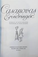 Casanovas Erindringer カサノヴァ回想録 全2冊揃 洋書：デンマーク語