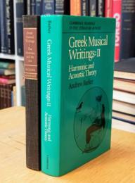 Greek Musical Writings 2冊揃： CAMBRIDGE READINGS IN THE LITERATURE OF MUSIC