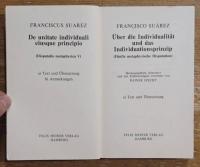 Über die Individualität und das Individuationsprinzip: Fünfte metaphysische Disputation 2冊揃（Text und Übersetzung, Anmerkungen）