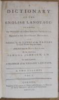 A Dictionary of the English Language: In which the Words are Deduced from their Originals, Explained in their Different Meanings, and Authorized by the Names of the Writers in whose Works they are found. Abstracted from the Folio Edition. To which is prefixed, a Grammar if the English Language. 全2冊揃 ジョンソン英語辞典（簡約版）