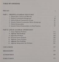 Linear and combinatorial optimization in ordered algebraic structures: Annals of Discrete Mathematics 10