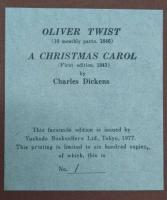 ファクシミリ版 Charles Dickens' OLIVER TWIST / A CHRISTMAS CAROL