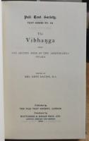 The Vibhanga BEING THE SECOND BOOK OF THE ABHIDHAMMA PITAKA