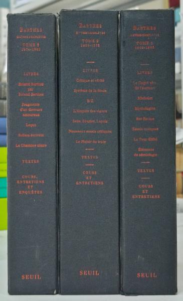 ROLAND BARTHES Oeuvres completes 全3巻揃 ロラン・バルト全集