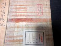 和本江戸嘉永3年（1850）写本「川中島合戦記」全1冊