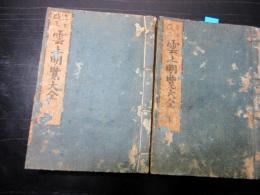 和本江戸嘉永元年（1848）朝廷公家名鑑「雲上明覧大全」上下2冊揃い