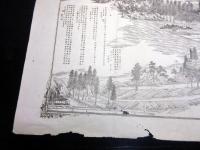 大正元年（1912）古地図鳥瞰図「大柏山信綱寺之景」1点