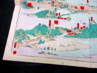 明治期古地図鳥瞰図「武陽金沢八景略図」1点