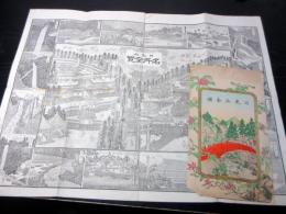 明治15年（1882）古地図鳥瞰図「日光山名所全図」1点