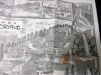 明治15年（1882）古地図鳥瞰図「日光山名所全図」1点