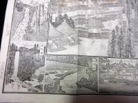 明治15年（1882）古地図鳥瞰図「日光山名所全図」1点