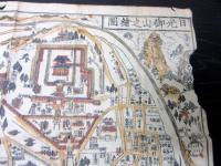 幕末～明治期古地図鳥瞰図「日光御山之絵図」1点