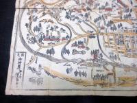 幕末～明治期古地図鳥瞰図「日光御山之絵図」1点