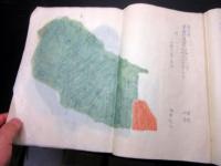 和本明治7年（1874）岐阜古地図帳「美濃国武儀郡下河和村字分絵図面」1冊/