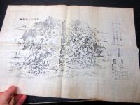 明治25年（1892）古地図鳥瞰図「相州江之島全図」1点