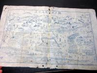 幕末～明治期古地図鳥瞰図「上州草津温泉之図」1点