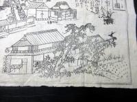 明治期摺物「播磨国揖西郡門前村荒神社頭折掛松之図」1点
