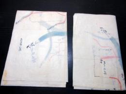 明治5年（1872）新潟古地図「越後国三島郡中条村絵図」2点