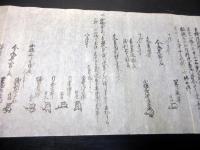 和本江戸期の写し「甲州武田晴信信州治国之時家中之神文」1巻/信濃国小県郡下郷諏訪神社直写