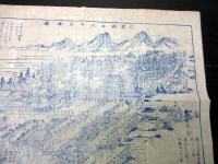 明治期古地図鳥瞰図「信濃国善光寺略絵図」1点