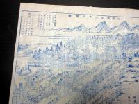 明治期古地図鳥瞰図「信濃国善光寺略絵図」1点
