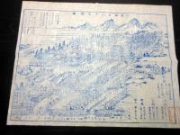 明治期古地図鳥瞰図「信濃国善光寺略絵図」1点