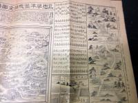 明治34年（1901）古地図摺物「改正上州草津温泉略図（鉄道賃金表）」1点（袋付き）