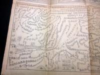 明治34年（1901）古地図摺物「改正上州草津温泉略図（鉄道賃金表）」1点（袋付き）