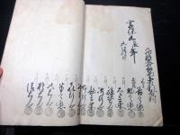 和本江戸享保9年（1724）村鑑「甲州八代郡大石和筋東新居村諸色明細帳」1冊