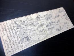 戸期古地図「大阪紀州屋源三郎道中記引札」1点