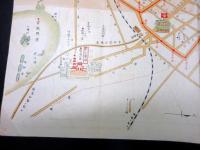 昭和3年（1928）仙台広告引札古地図「東北産業博覧会案内仙台市内略図」1点