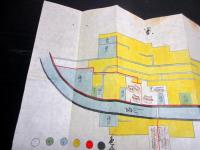 江戸期古地図古文書「大和国平群郡笠目村絵図」1点