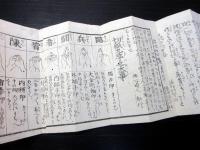 和本江戸文政元年（1818）密教修験道折本「九字護身法伝書」1帖（袋付き）