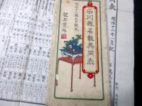 明治12年（1879）地誌統計摺物「石川県名数異同表」1点（袋付き）