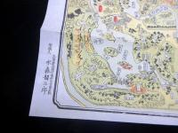 明治37年（1904）古地図鳥瞰図「讃岐高松栗林公園真景」1点（袋付き）