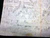 幕末～明治期如意山乙宝寺ほか古地図鳥瞰図「北越之全図」1点