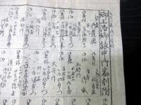江戸文久2年（1862）かわら版「御上洛御旅中御宿割附」1点
