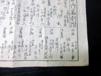 江戸文久2年（1862）かわら版「御上洛御旅中御宿割附」1点
