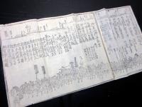 江戸幕末期かわら版武鑑「将軍宣下御用掛御役人/御参向御摂家方」1点