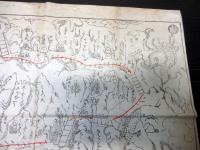 明治期ぐらい古地図鳥瞰図「秩父廿八番石龍山橋立寺奥院岩窟絵図」1点