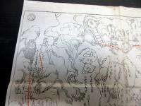 明治期ぐらい古地図鳥瞰図「秩父廿八番石龍山橋立寺奥院岩窟絵図」1点