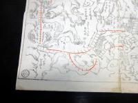 明治期ぐらい古地図鳥瞰図「秩父廿八番石龍山橋立寺奥院岩窟絵図」1点