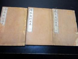 和本明治45年（1912）芸艸堂の後摺り「絵本庭訓往来」3冊揃い