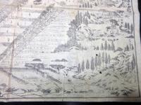幕末～明治期古地図鳥瞰図「伊香保温泉名所一覧」1点