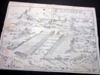 幕末～明治期古地図鳥瞰図「伊香保温泉名所一覧」1点