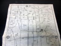 幕末～明治期古地図鳥瞰図「京都引札道中記絵図（仮題）」1点