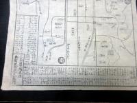 幕末～明治期古地図鳥瞰図「京都引札道中記絵図（仮題）」1点