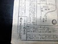 幕末～明治期古地図鳥瞰図「京都引札道中記絵図（仮題）」1点